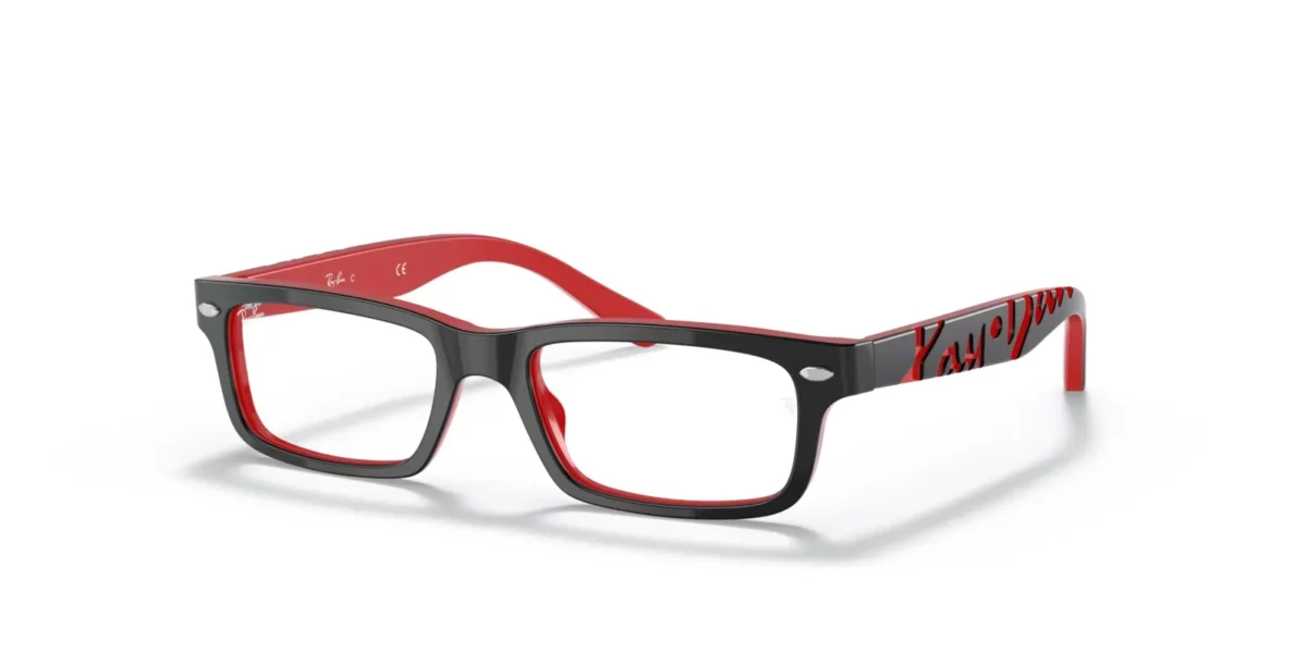 Ray-Ban RY1535 3573 - Black on Red