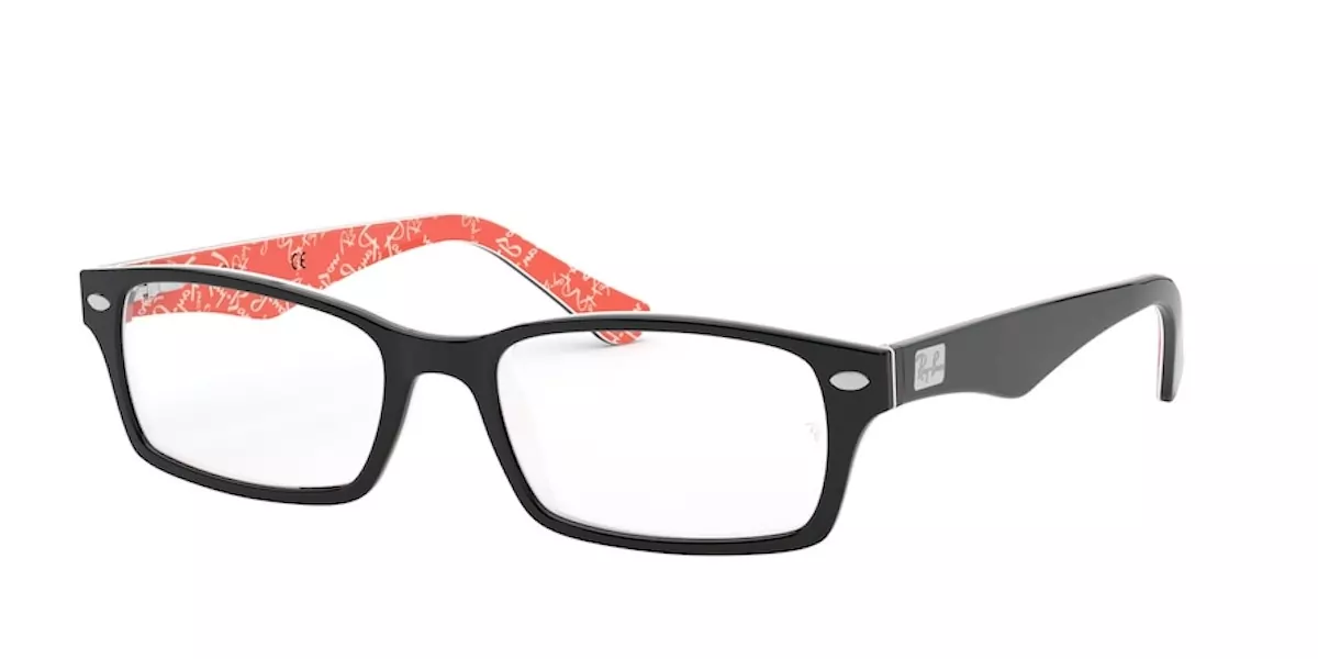 Ray-Ban RX5206 2479 Black on Texture Red