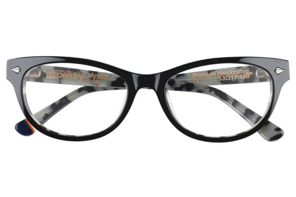 Superdry Alyssa 196 - Gloss Black / White Tortoise - Front