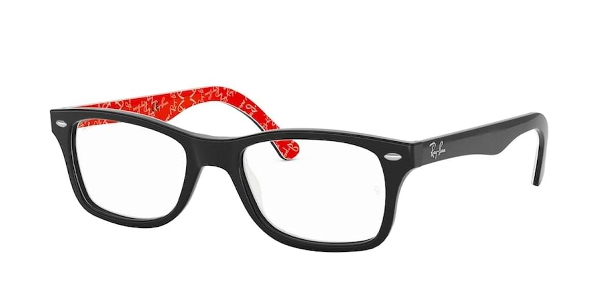 Ray-Ban RX5228 2479 Black on Texture Red