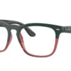 Ray-Ban RX4487V 8194 Dark Green on Transparent Light Red