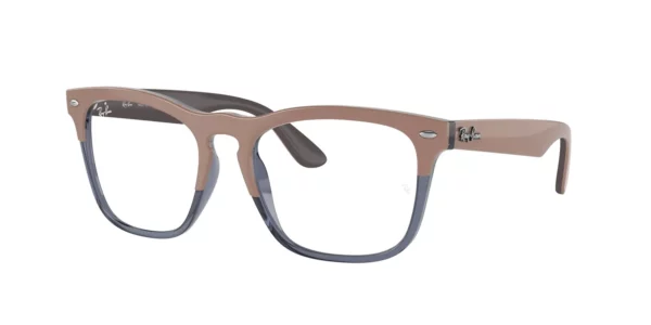 Ray-Ban RX4487V 8195 Beige on Transparent Dark Blue