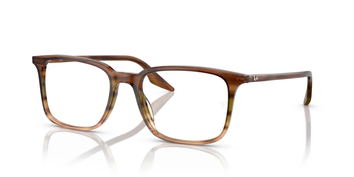 Ray-Ban RX5421 8255 - Striped Brown & Green