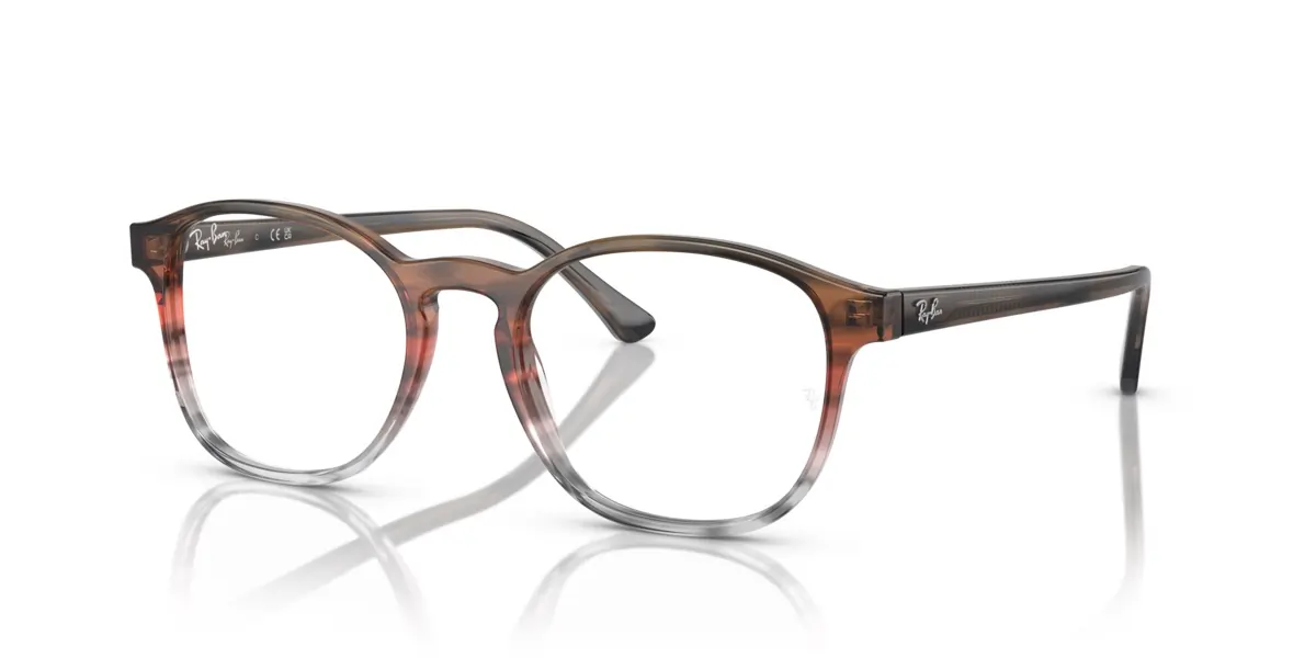 Ray-Ban RX5417 8251 - Striped Brown & Red