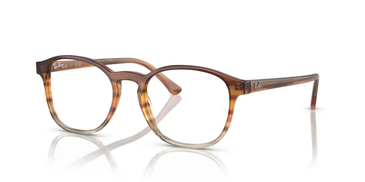 Ray-Ban Rx5417 6 Ray-Ban RX5417 8253 Striped Brown & Yellow
