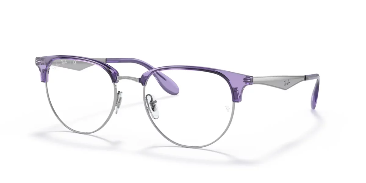 Ray-Ban RX6396 3130 - Transparent Violet on Silver
