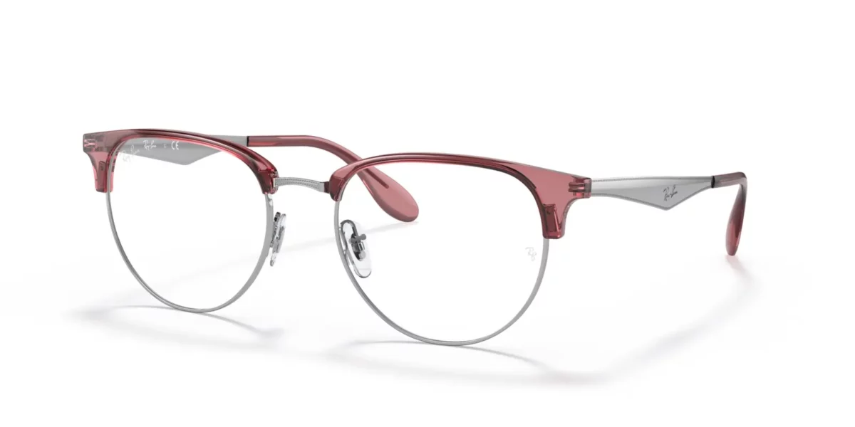 Ray-Ban RX6396 3131 - Transparent Red on Silver