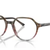 Ray-Ban RX5395 8251 - Striped Brown & Red