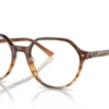 Ray-Ban RX5395 8253 - Striped Brown & Yellow