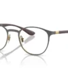 Ray-Ban RX6355 3158 - Dark Grey on Gold