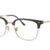 Ray-Ban RX7216 8322 - Dark grey on Rose Gold