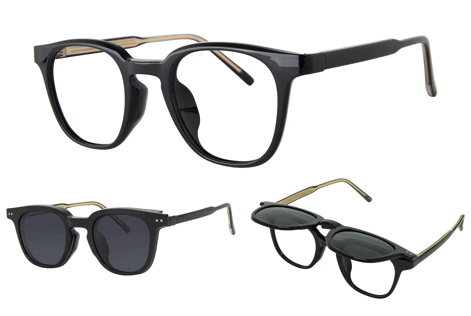 Airmag Afp541 2 AirMag AFP541 C1 - Black / Polarized Grey Sun Flip-Up Clip-On