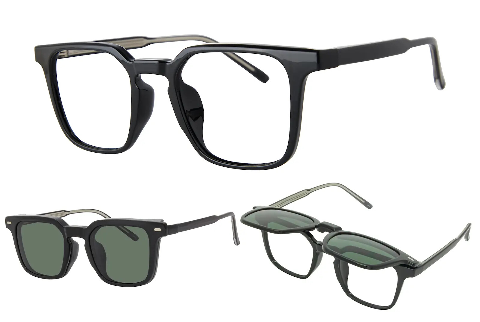 Airmag Afp542 2 AirMag AFP542 C1 - Black / Polarized G-15 Sun Flip-Up Clip-On