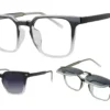 AirMag AFP542 C2 - Black / Clear - Polarized Grey Gradient Sun Flip-Up Clip-On