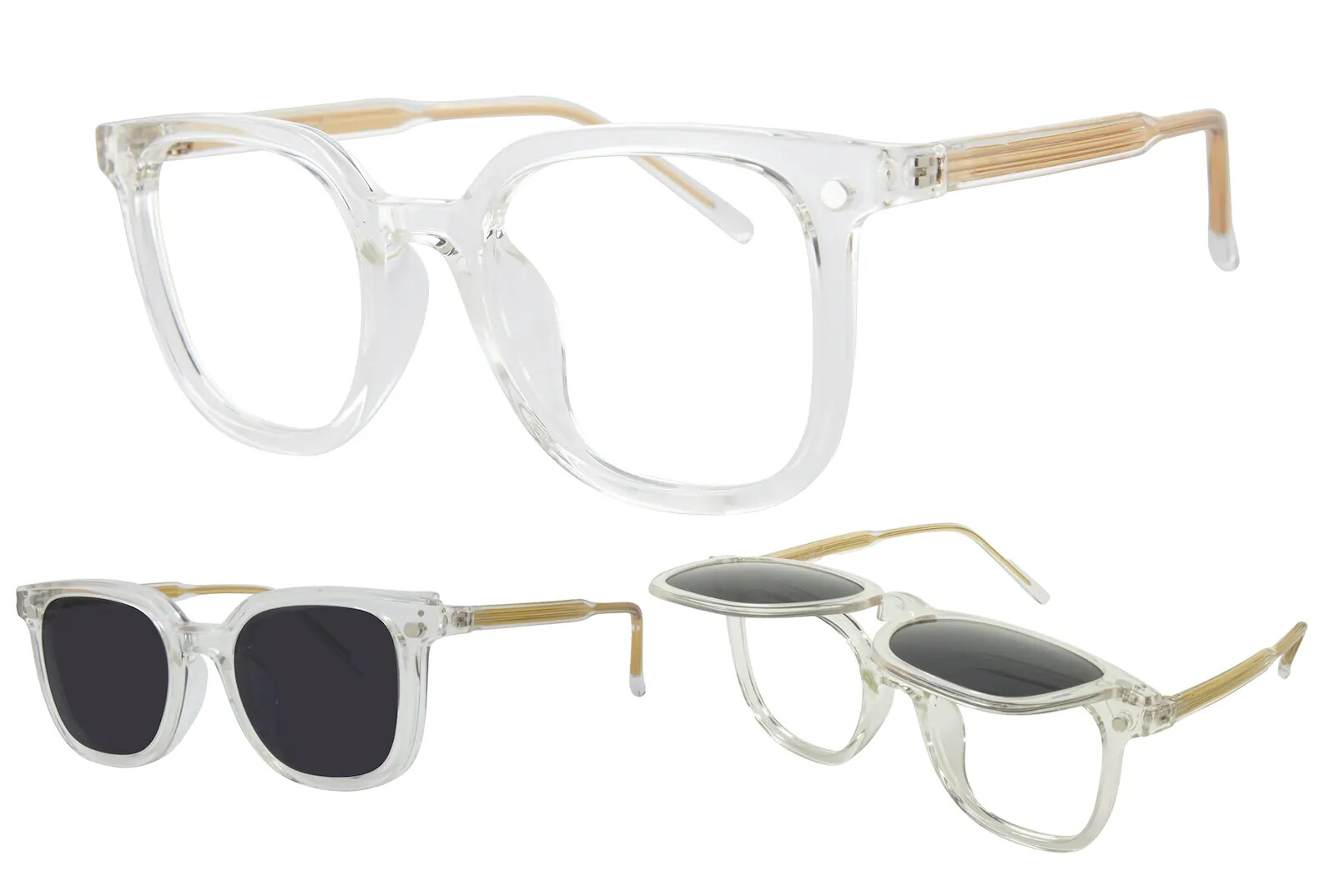 Airmag Afp544 3 AirMag AFP544 C3 - Gunmetal - Polarized Grey Sun Flip-Up Clip-On