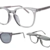 AirMag AFP545 C2 - Black - Polarized Grey Mirror Sun Flip-Up Clip-On