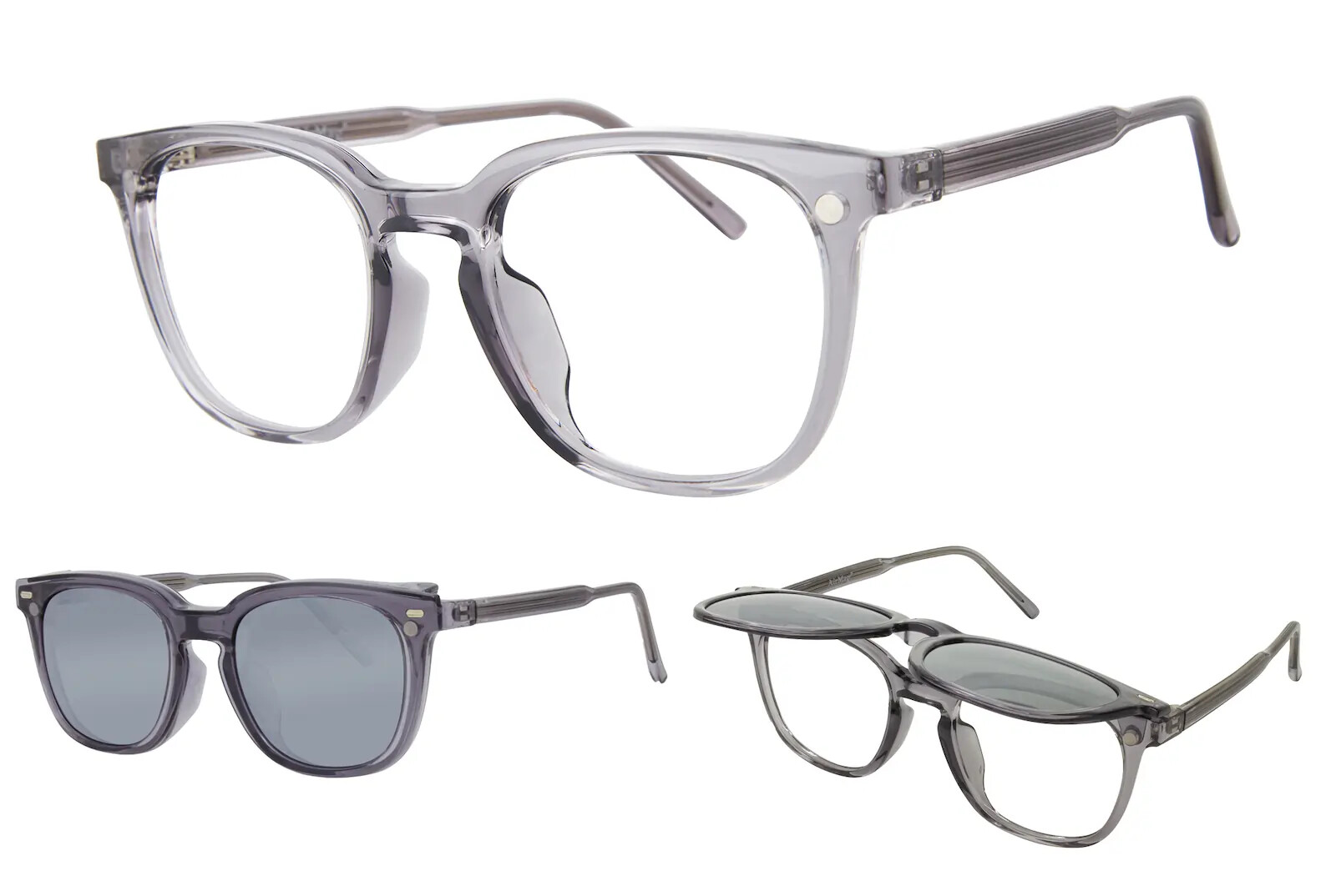 Airmag Afp545 2 AirMag AFP545 C2 - Black - Polarized Grey Mirror Sun Flip-Up Clip-On