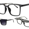 AirMag AFP546 C1 - Black - Polarized Grey Gradient Sun Flip-Up Clip-On