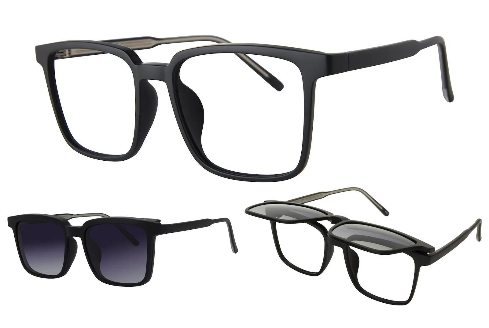 Airmag Afp546 2 AirMag AFP546 C1 - Black - Polarized Grey Gradient Sun Flip-Up Clip-On