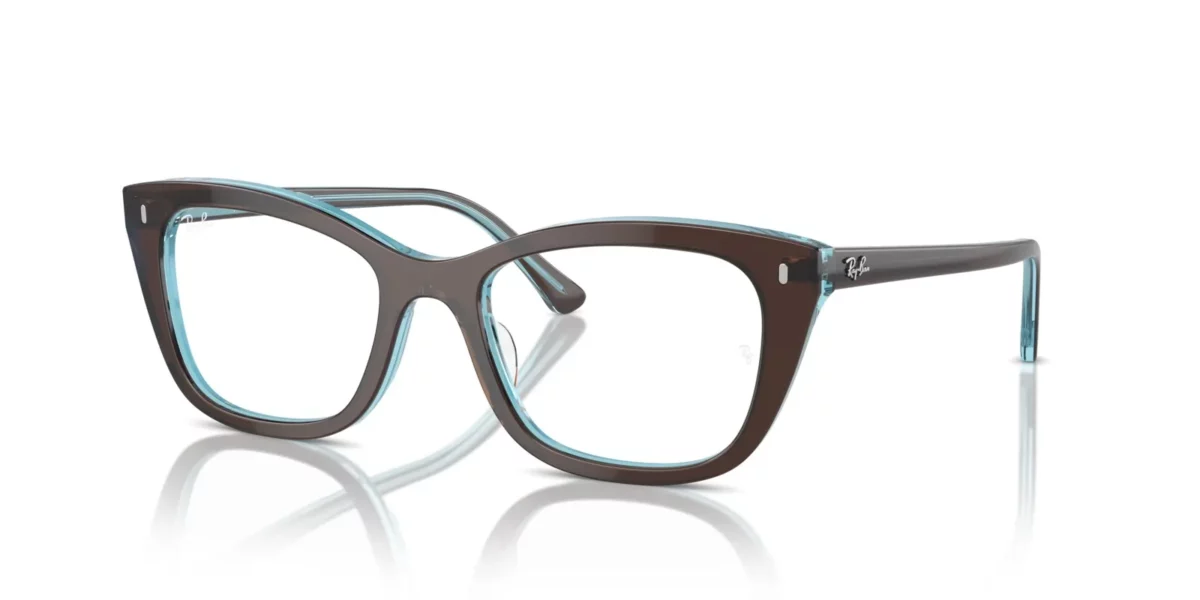 Ray-Ban RX5433 8366 - Brown on Transparent Blue