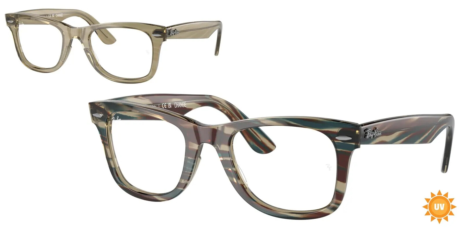 Ray-Ban Rx4340V Wayfarer Ease 8 Ray-Ban RX4340V 8381 - Photo Stripes Grey