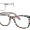 Ray-Ban RX4340V 8382 Photo Striped Light Blue