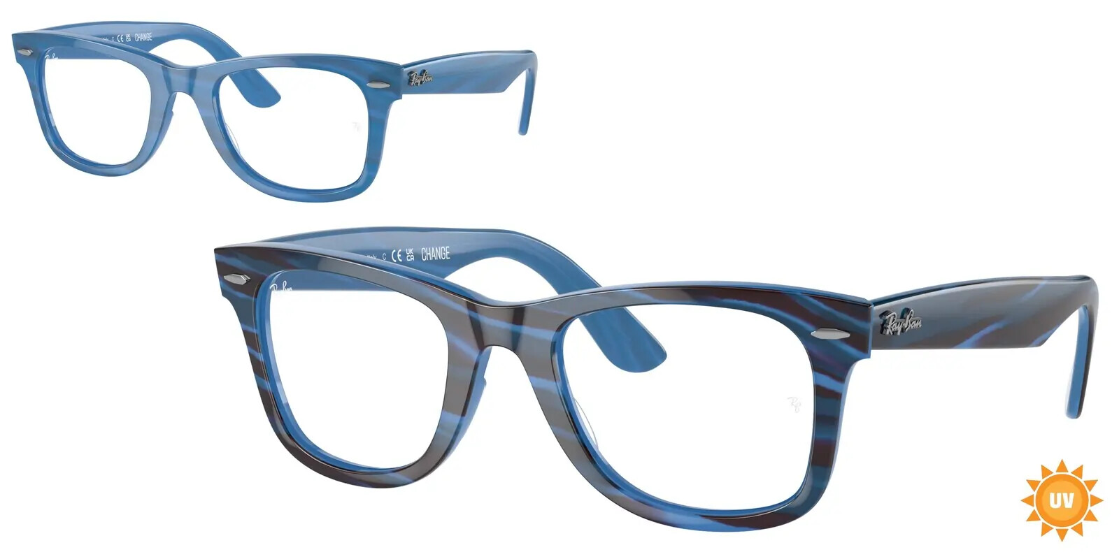 Ray-Ban Rx4340V Wayfarer Ease 11 Ray-Ban RX4340V 8384 - Photo Striped Blue