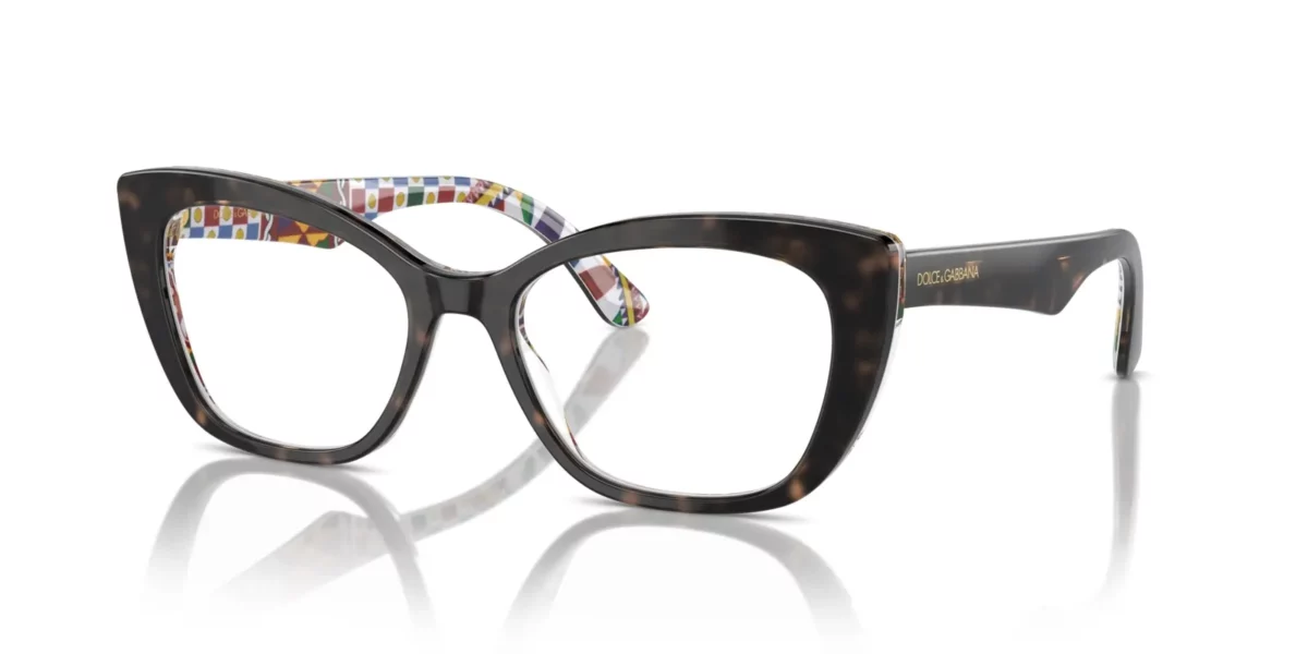 Dolce & Gabbana DG3360 3217 - Havana on White Borrow