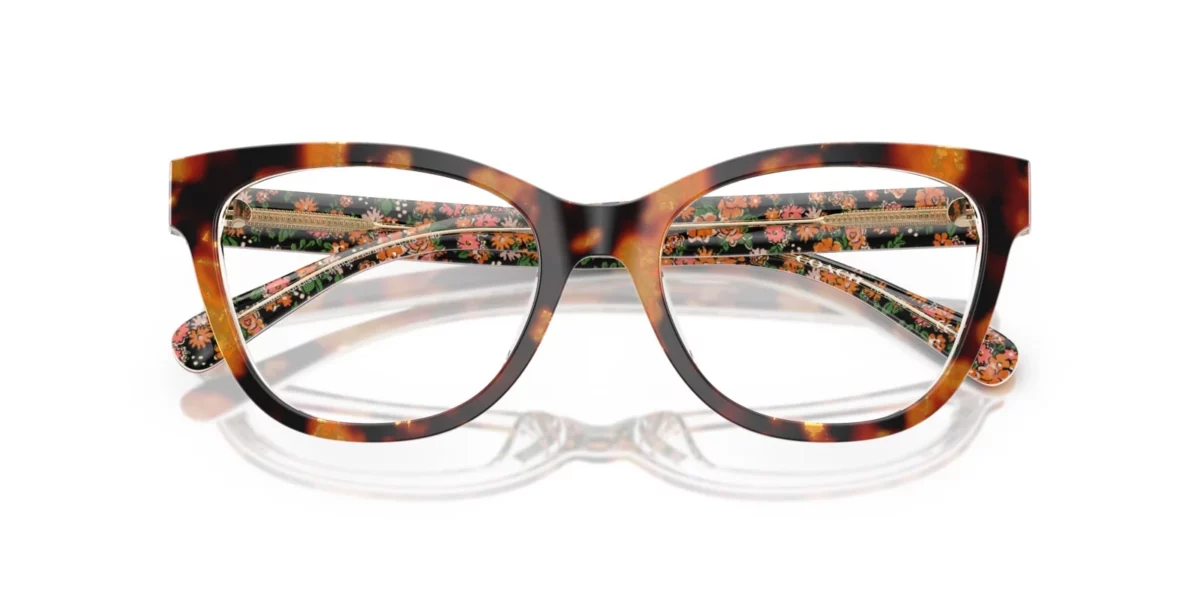 Coach HC6249U 5847 - Amber Tortoise / Orange Floral