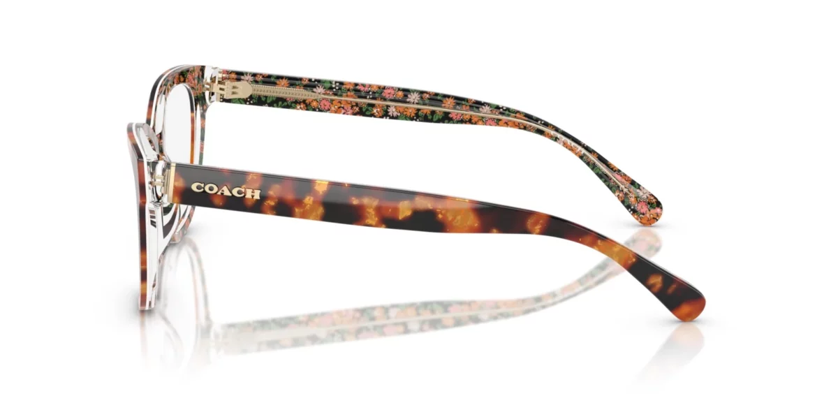 Coach HC6249U 5847 - Amber Tortoise / Orange Floral