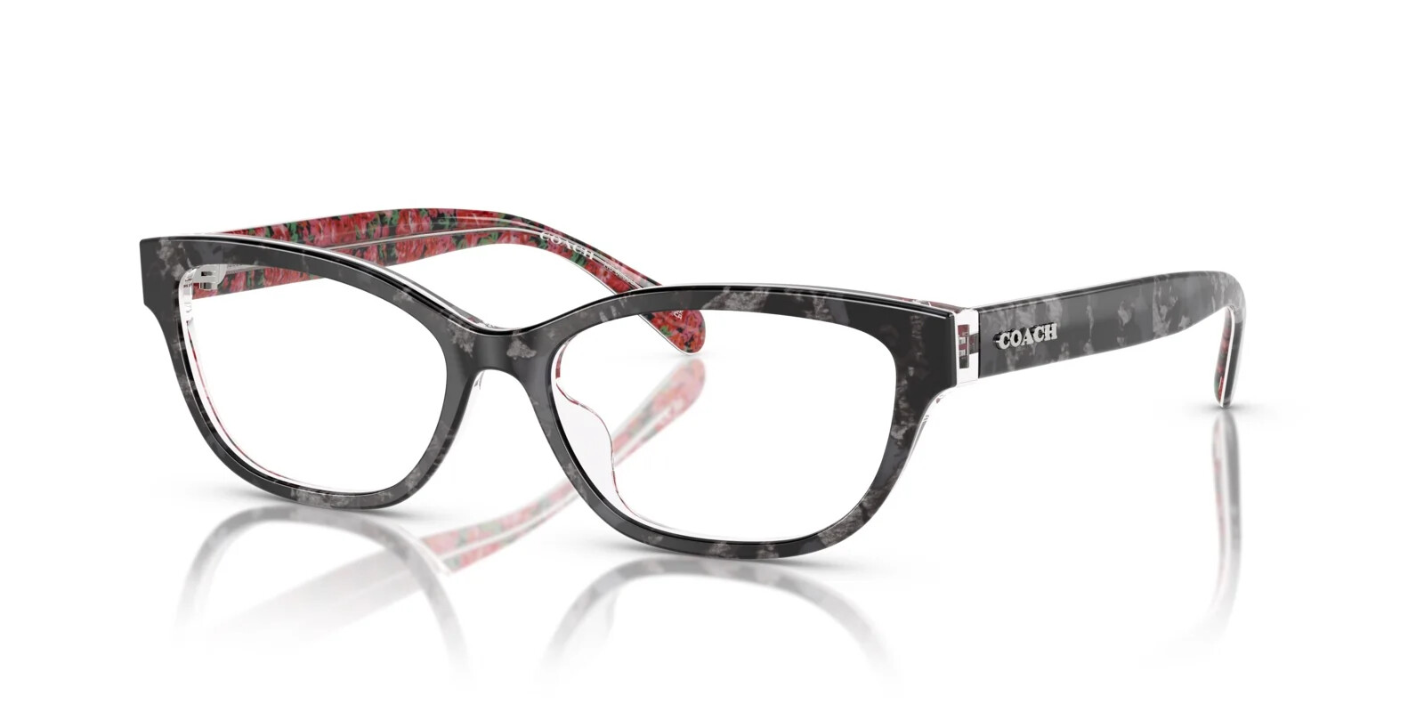 Coach Hc6250U 5 Coach HC6250U 5846 - Black Tortoise / Pink Floral
