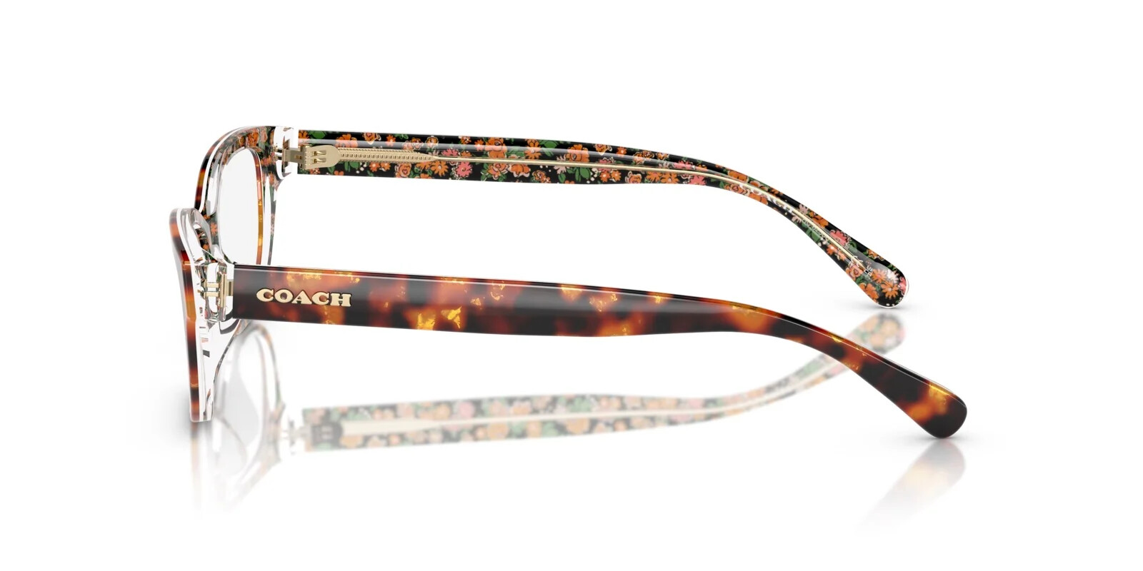 Coach Hc6250U 3 Coach HC6250U 5847 - Amber Tortoise / Orange Floral