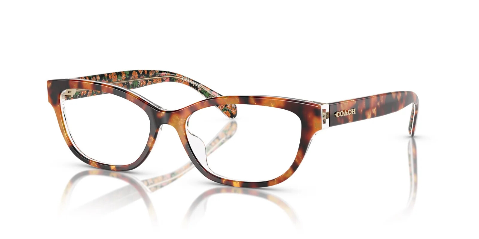 Coach Hc6250U 2 Coach HC6250U 5847 - Amber Tortoise / Orange Floral