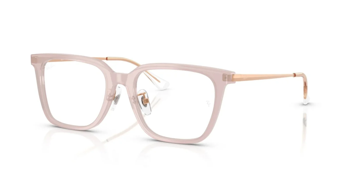 Ray-Ban RX5442D 8438 - Light Brown - Temple color: Rose Gold