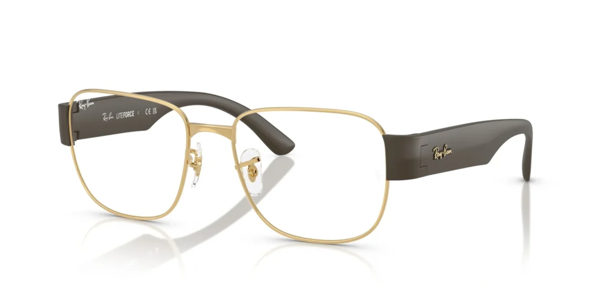 Ray-Ban RX6532 2500 - Arista Gold Temple color: Sand Brown