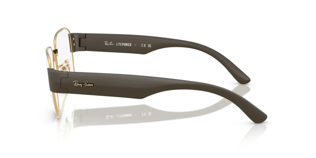 Ray-Ban RX6532 2500 - Arista Gold Temple color: Sand Brown
