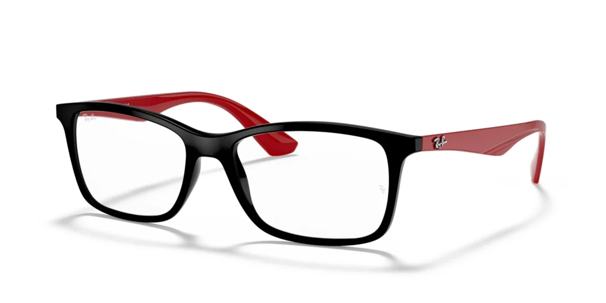 Ray-Ban RX7047 2475 - Black - Temple color: Red