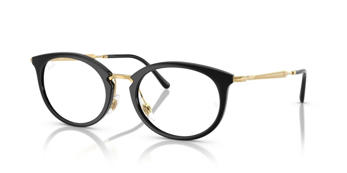Ray-Ban RX7255 2000 - Black - Temple color: Arista Gold