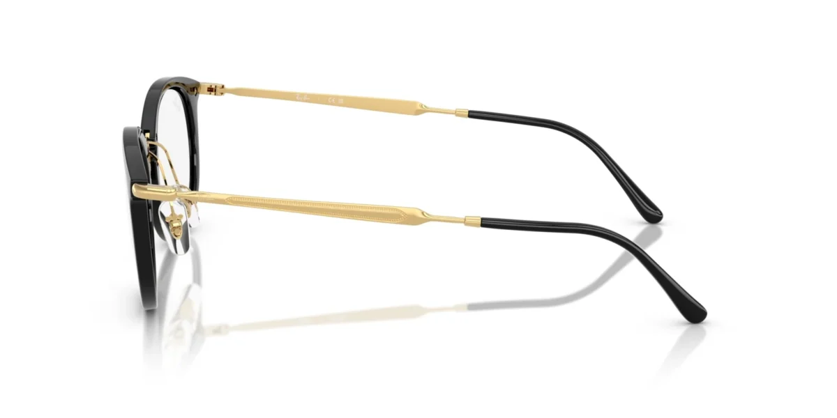 Ray-Ban RX7255 2000 - Black - Temple color: Arista Gold