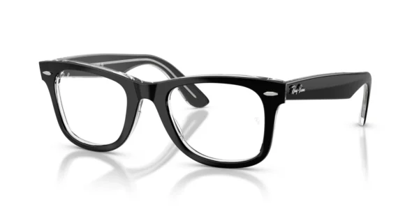 Ray-Ban RX4340V 2034 - Black on Transparent