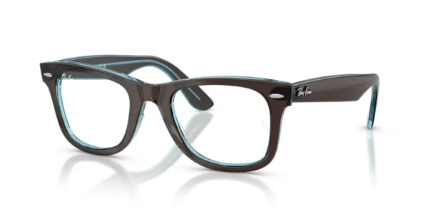 Ray-Ban RX4340V 8366 - Brown on Transparent Blue