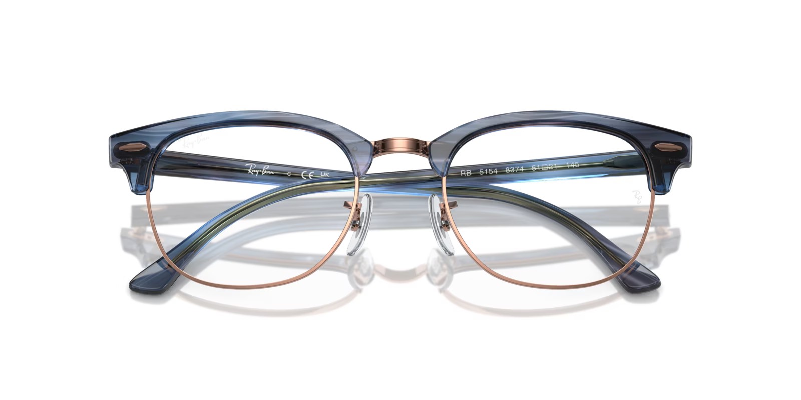 Ray-Ban Rx5154 Clubmaster 25 Ray-Ban RX5154 8374 - Stripe Blue