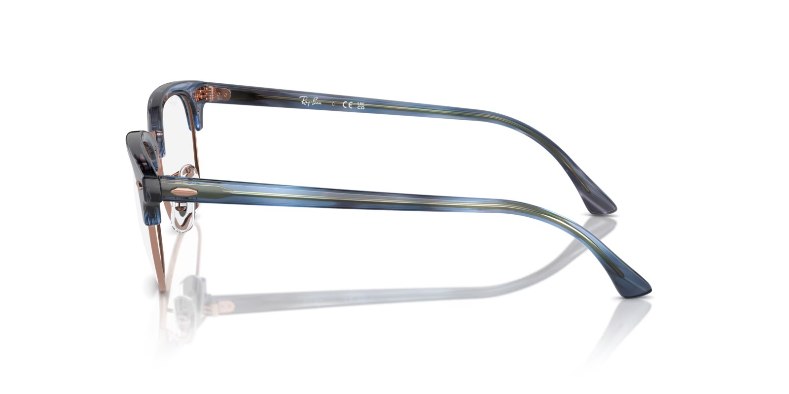 Ray-Ban Rx5154 Clubmaster 27 Ray-Ban RX5154 8374 - Stripe Blue