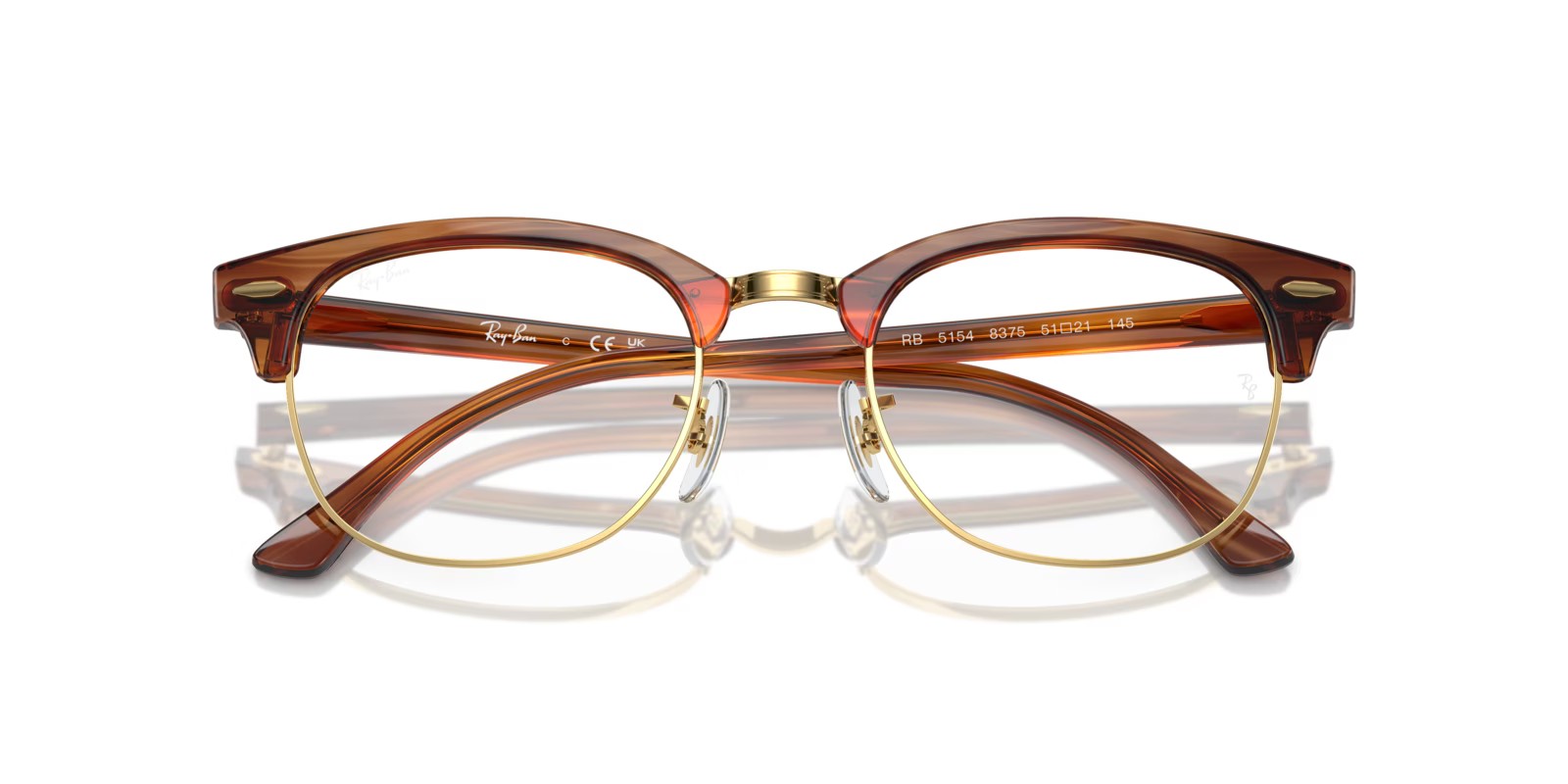 Ray-Ban Rx5154 Clubmaster 28 Ray-Ban RX5154 8375 - Stripe Brown