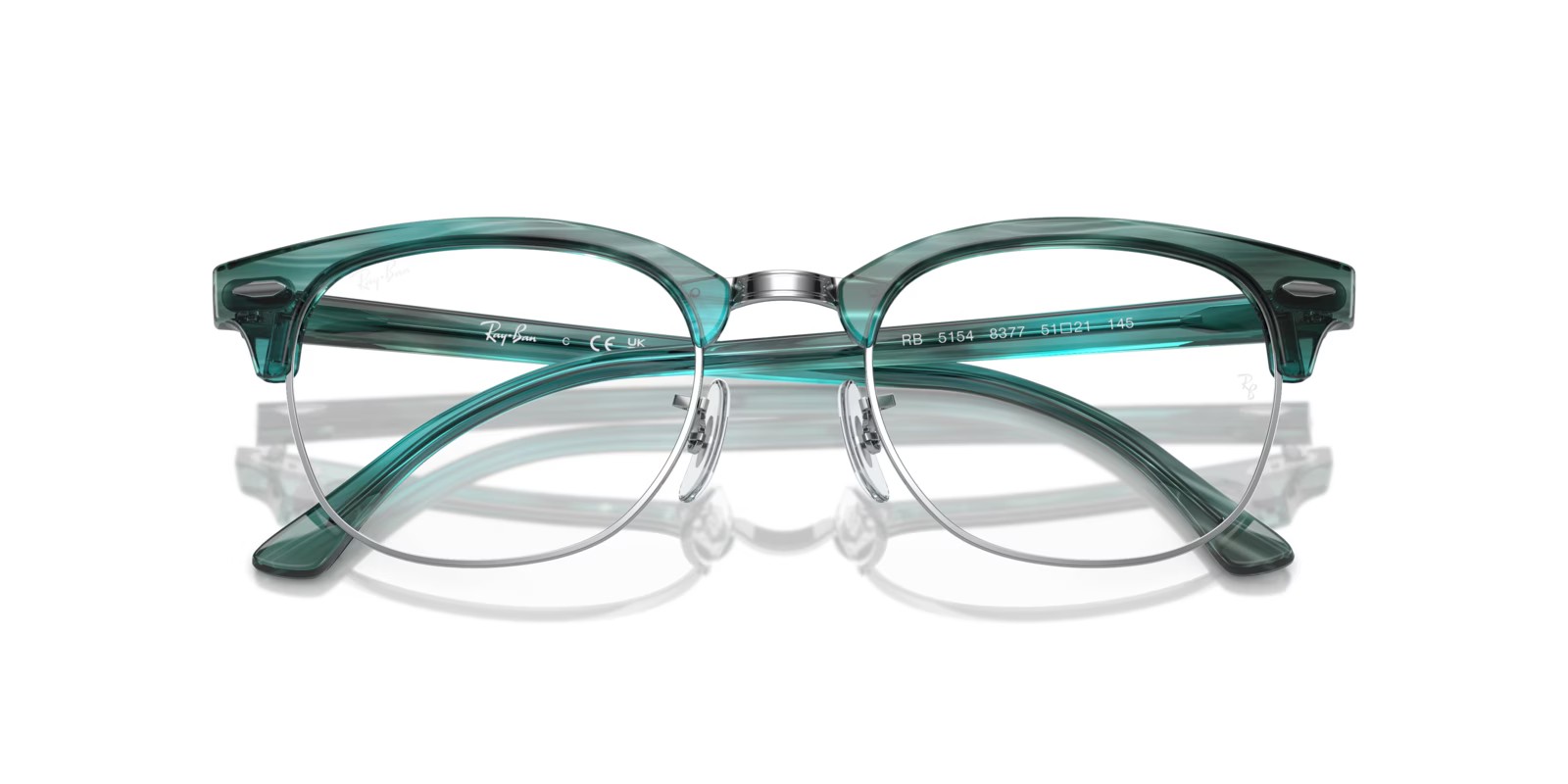 Ray-Ban Rx5154 Clubmaster 31 Ray-Ban RX5154 8377 - Stripe Green