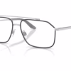Dolce&Gabbana DG1364 1324 - Silver/Matte Black eyeglasses angle view