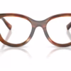 Dolce&Gabbana DG3437 3221 - Striped Brown eyeglasses front view
