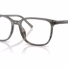 Dolce&Gabbana DG3445 3479 - Transparent Grey On Striped Grey eyeglasses angle view
