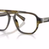 Dolce&Gabbana DG3447 3066 - Striped Green eyeglasses angle view
