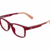 Lacoste L3663 615 - Transparent Red Lumi eyeglasses angle view